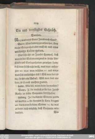 Ein und dreyßigstes Gespräch.