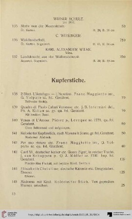 Kupferstiche (Nr. 138-147)