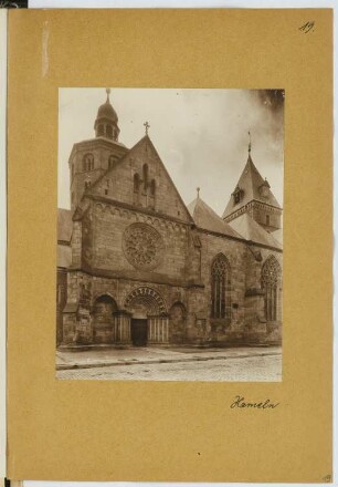 Münster St. Bonifatius, Hameln: Ansicht (aus: Skizzen- und Fotoalbum 18)