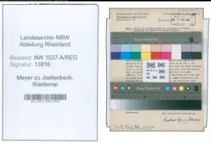 Entnazifizierung Waldemar Meyer zu Joellenbeck , geb. 00.00.0000 (Landwirt)