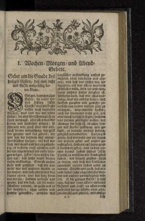 I. Wochen-Morgen- und Abend-Gebete.
