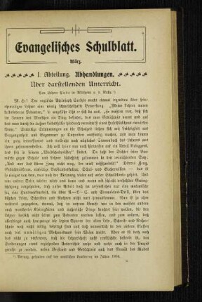Über darstellenden Unterricht