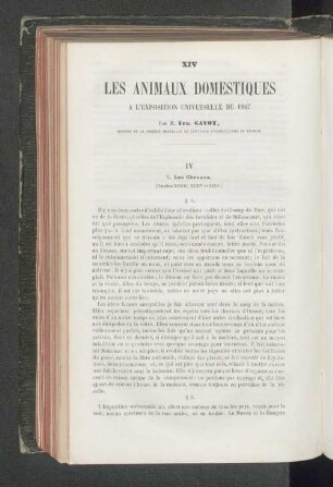 XIV Les animaux domestiques a l'exposition universelle de 1867