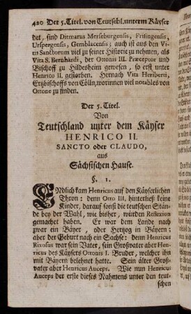 420-432, Endlich kam Henricus auf den kaiserlichen Thron:...