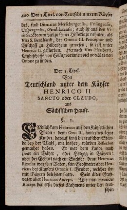 420-432, Endlich kam Henricus auf den kaiserlichen Thron:...