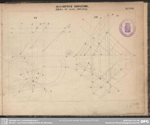 Descriptive Geometrie. Aufgaben der vierten Abtheilung. Taf. XXXII