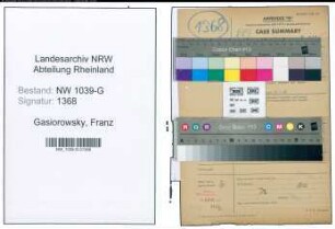 Entnazifizierung Franz Gasiorowsky , geb. 00.00.0000 (Polizist)