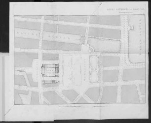 Neues Rathhaus in Hamburg. Situationsplan