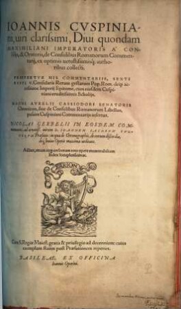 De consulibus Romanorum commentarii : ex optimis vetustissimisque authoribus collecti ...