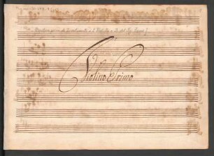 6 Overture de Divertimenti a due Violini, Viola, e Basso Del Sign: Zani [NB: No. IV fehlt]