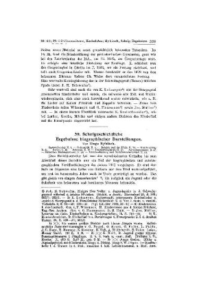 Schulgeschichtliche Ergebnisse biographischer Darstellungen : [Anhang]