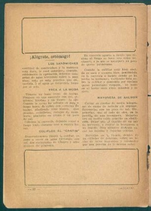 ¡Alégrate, estómago!