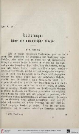 Vorlesungen über die romantische Poesie