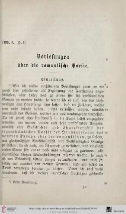 Vorlesungen über die romantische Poesie