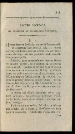 Sectio Secunda De Commodis Et Incommodis Forficum
