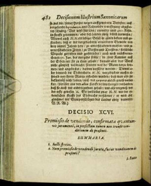 Decisio XCVI. - Decisio C.