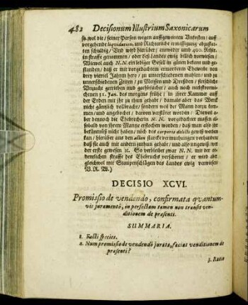 Decisio XCVI. - Decisio C.