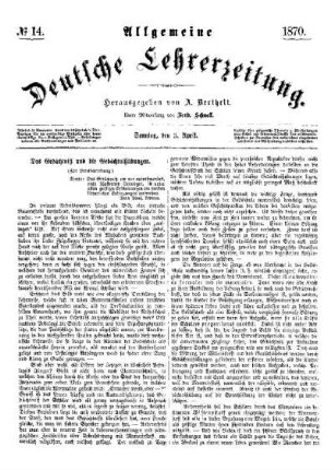 Das Gedächtniß und die Gedächtnißübungen