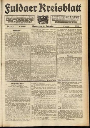 Ausgabe vom Montag, den 08. Dezember 1913.