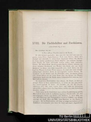XVIII. Die Fischbehälter und Fischkästen.