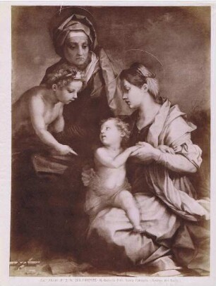 Andrea del Sarto: Heilige Familie (Sacra Famiglia Medici). Galleria Palatina, Palzzo Pitti, Florenz