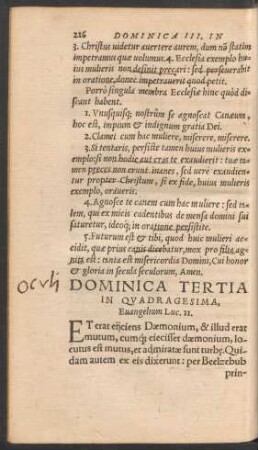Dominica Tertia In Quadragesima ...