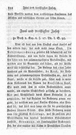 Zwei und dreißigster Zusatz zu Buch 1. Kap. 6. §. 27. Bd. 1, S. 95.