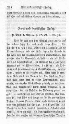 Zwei und dreißigster Zusatz zu Buch 1. Kap. 6. §. 27. Bd. 1, S. 95.