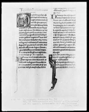 Liber officiorum episcopalium, Ms. 168, folio 24, Textausschnitt mit Initialen O(mnipotenta) und I(n capite): Kerzenweihe an Mariä Lichtmess