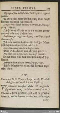 LIV. Cicero S.D. Planco Imperatori, Consuli designato, Famil. lib. 10. Epist. 13