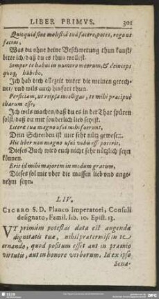 LIV. Cicero S.D. Planco Imperatori, Consuli designato, Famil. lib. 10. Epist. 13