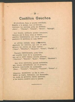 Castillos gauchos