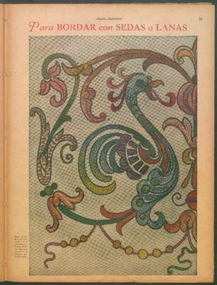 Para bordar con sedas o lanas [Plantilla de punto]