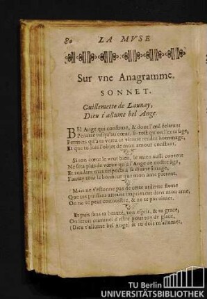 Sur vne Anagramme. Sonnet