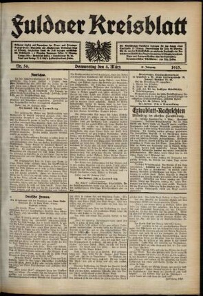 Ausgabe vom Donnerstag, den 04. März 1915.