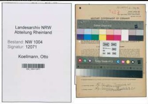 Entnazifizierung Otto Koellmann , geb. 05.11.1898 (Verkaeufer)