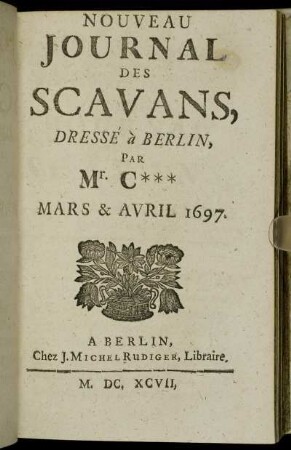 Mars & Avril 1697.