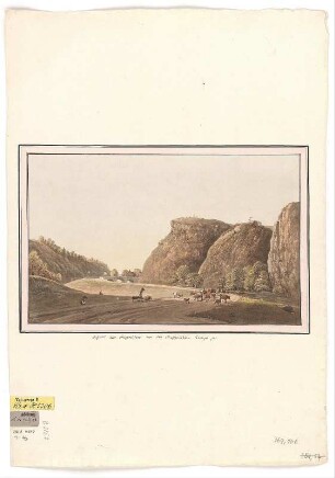 Ansicht des Hegereiters von der Buschmühle im Plauenschen Grund vor Dresden, Kupferstich, um 1790 : Ansicht des Hegereiters von der Buschmühle / [Klengel fecit]. - [S.l.] , [um 1790]. - 1 Kunstbl. : kolor. Kupferst. ; 33 x 20 cm