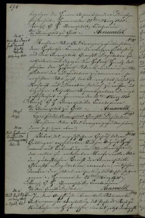 Dispensierung des Professors Conradi von der Universitätsgerichtsdeputation und Aufnahme der Professoren Himly und Wendt.