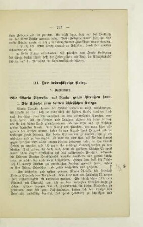 III. Der siebenjährige Krieg