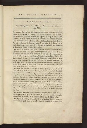 CHAPITRE II. Des Bois propres à la Mâture; & de la construction des Mâts.