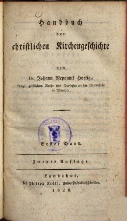 Handbuch der christlichen Kirchengeschichte, 1