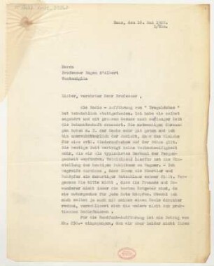 Brief an Eugen d' Albert : 16.05.1928