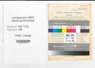 Entnazifizierung Ludwig Vieler , geb. 20.01.1910 (Maschineningeneur)