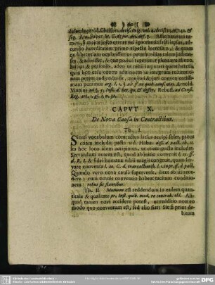 Caput X. De Nova Causa in Contractibus