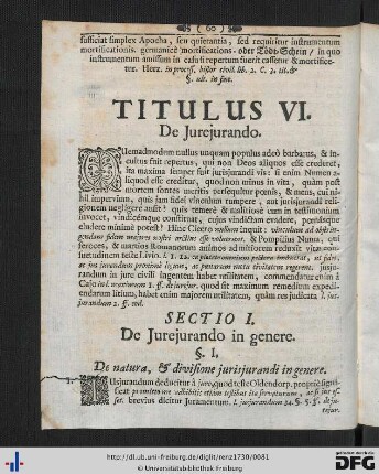 Titulus VI. De Jurejurando.