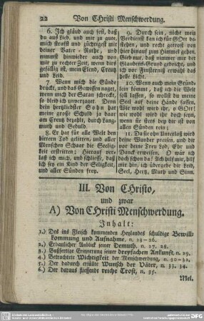 III. Von Christo