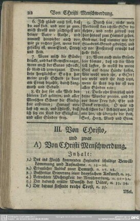 III. Von Christo