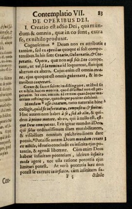 83-98, Contemplatio VII. De Operibus Dei