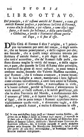 Libro Ottavo. Del principio, e de' costumi antichi de' Romani, e come gli antichi Romani paosono, [...]